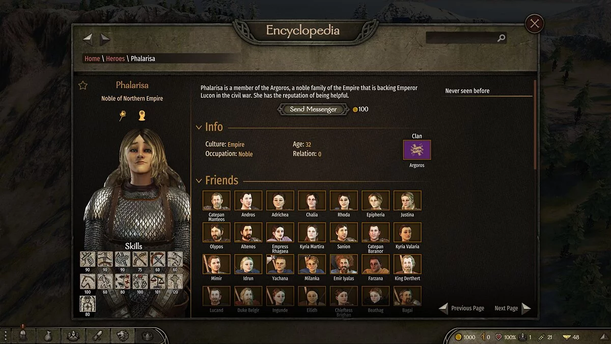 Mount &amp; Blade 2: Bannerlord — Найкраща статистика дворянок