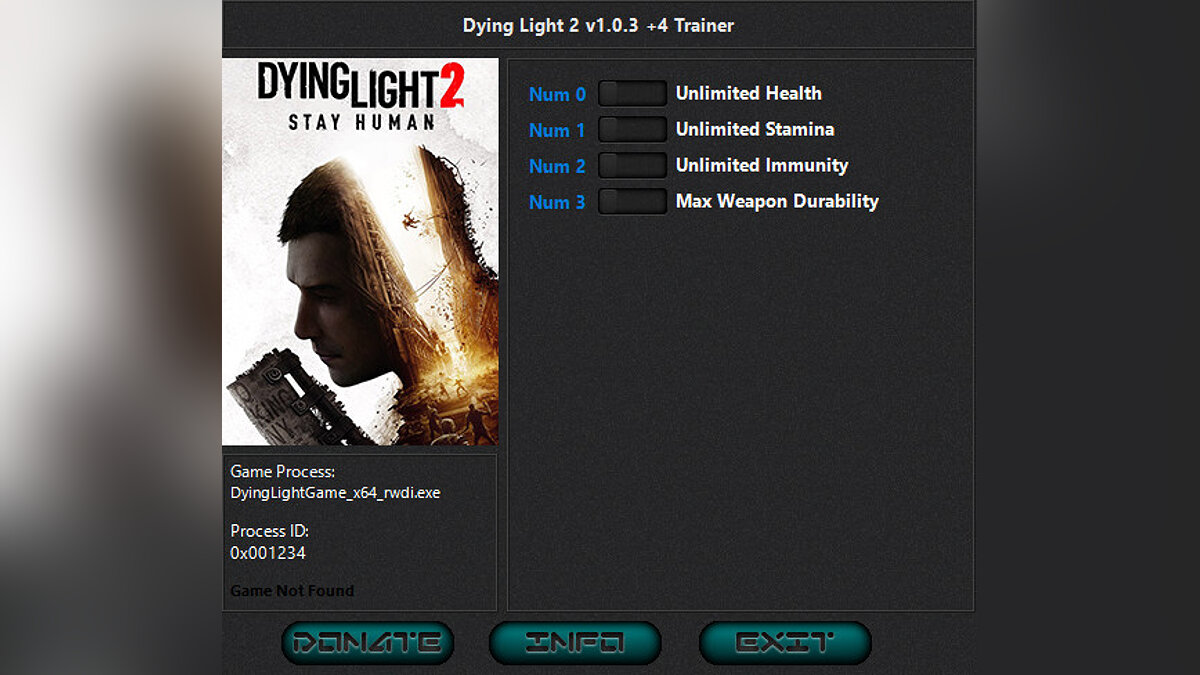 Dying Light 2 Stay Human — Trainer (+4) [1.0.3]