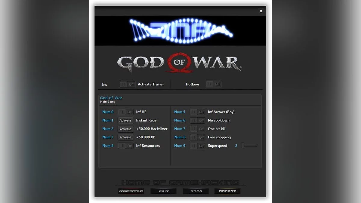 God of War — Entrenador (+10) [1.0.443.8700]