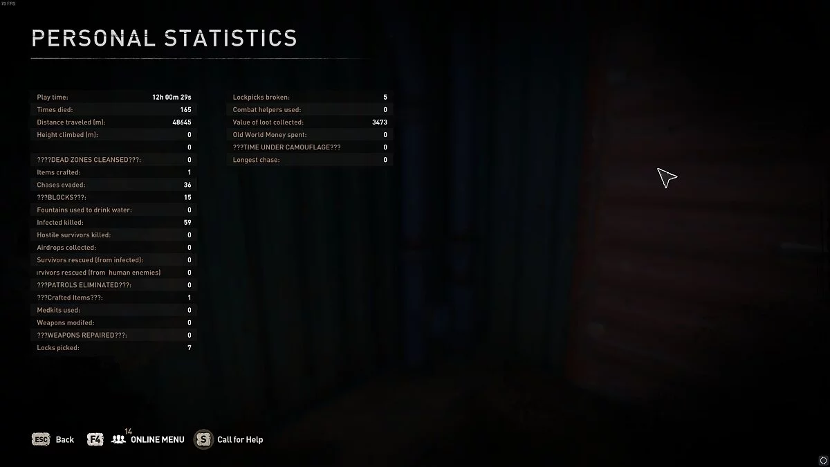 Dying Light 2 Stay Human — Unlock personal statistics