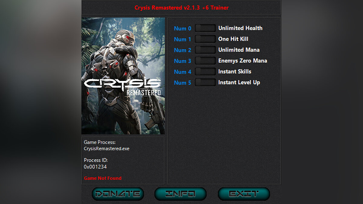 Crysis Remastered — Trainer (+6) [2.1.3]