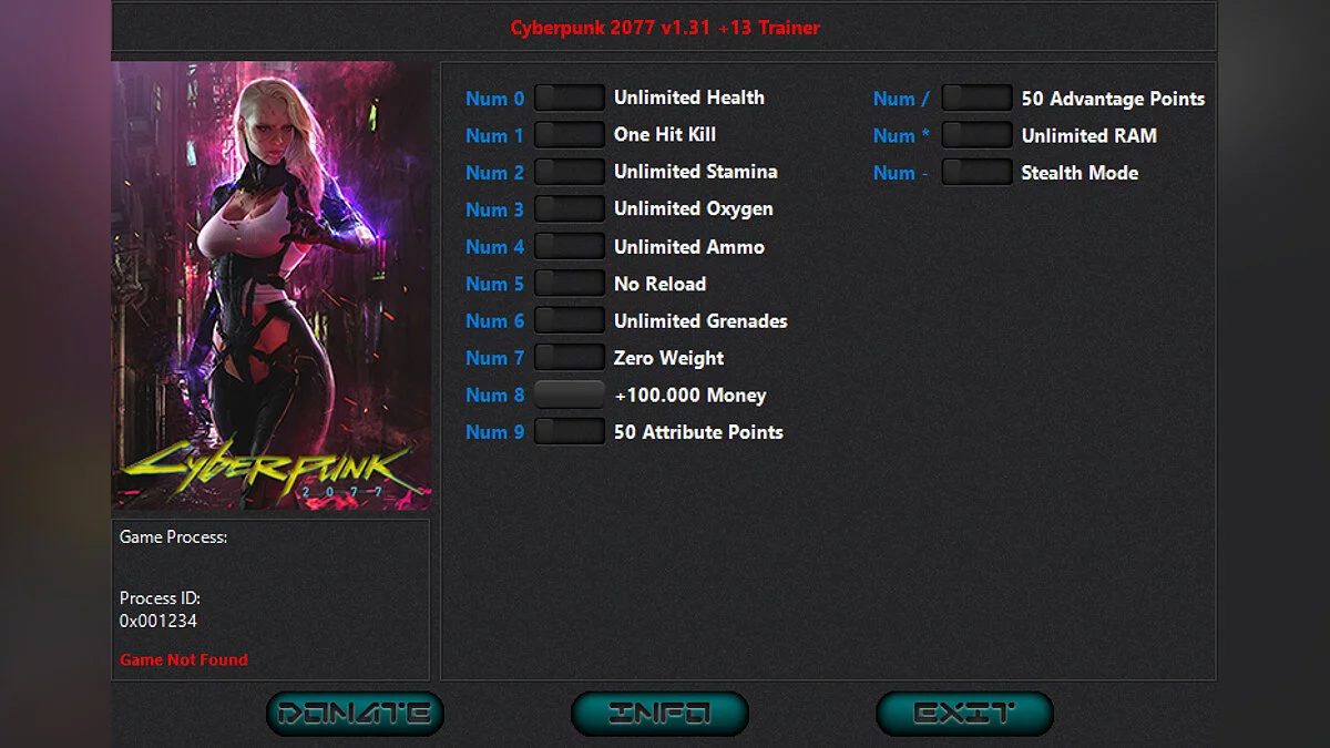Cyberpunk 2077 — Trainer (+13) [1.12 - 1.31]