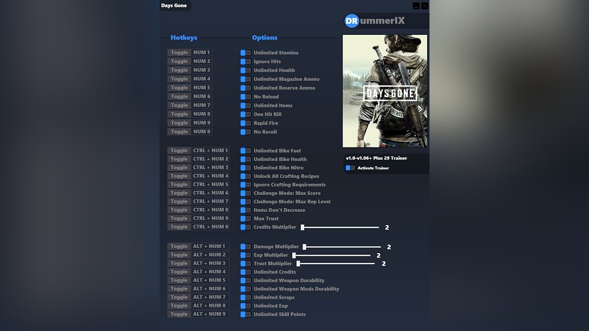Days Gone — Trainer (+29) [v1.0-v1.06+][Fix]