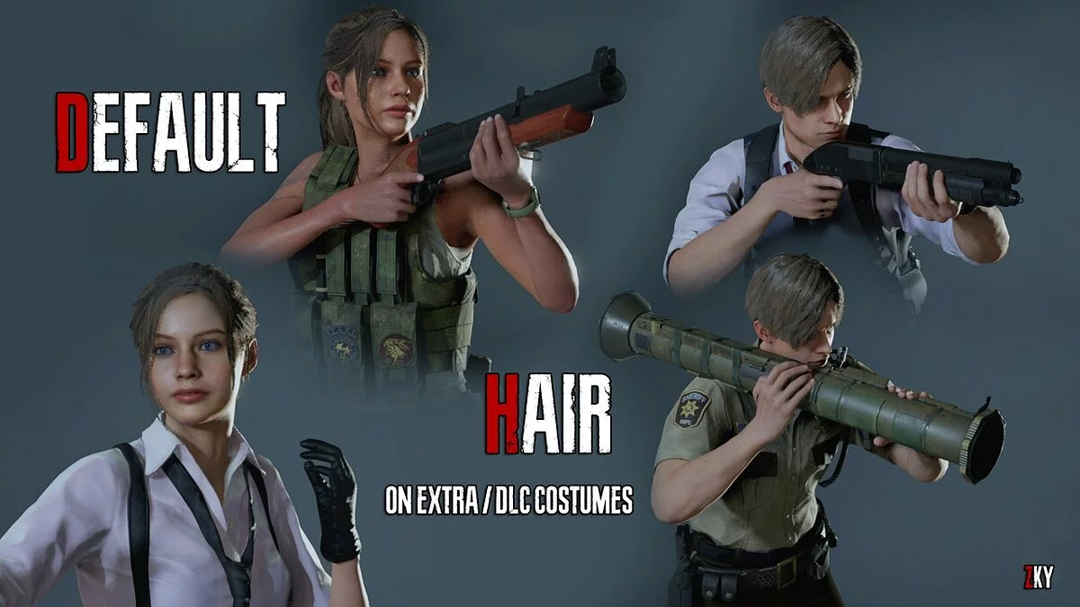 Resident Evil 2 — Standard hairstyles on all costumes