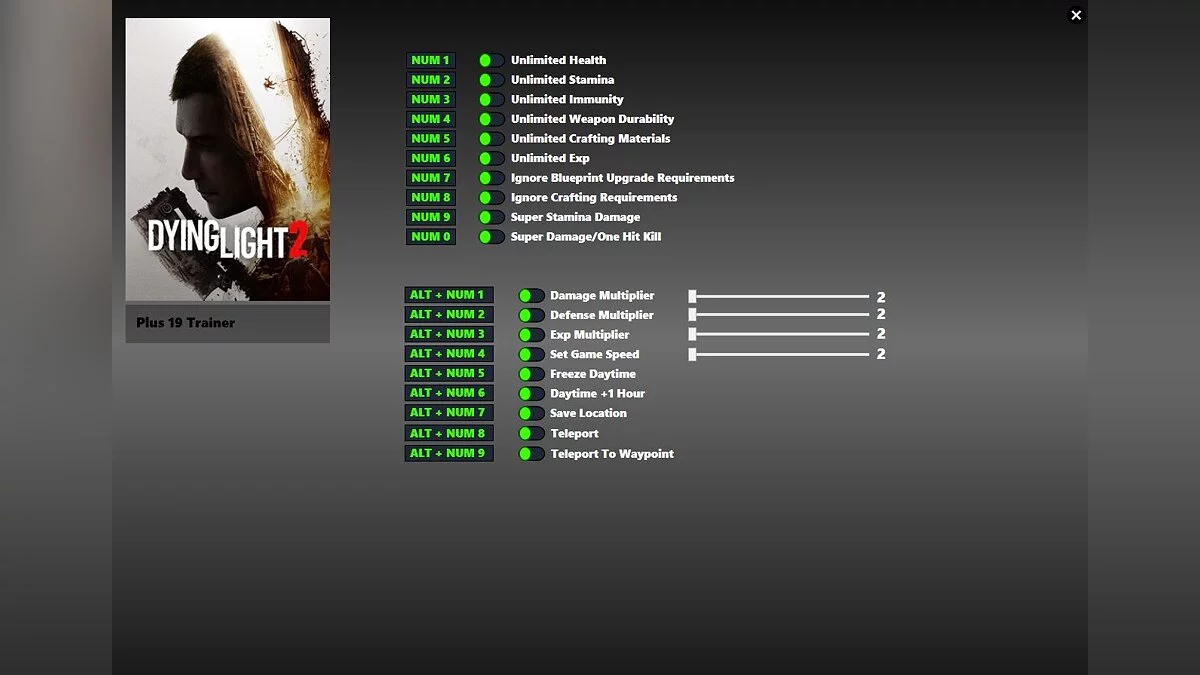 Dying Light 2 Stay Human — Trainer (+19) from 19.02.22