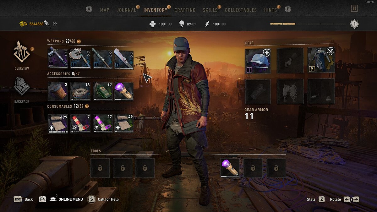 Dying Light 2 Stay Human — Inventory increase