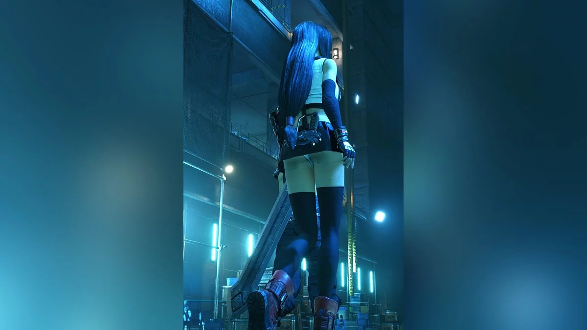 Final Fantasy VII Remake — Tifa's standard outfit with white panties