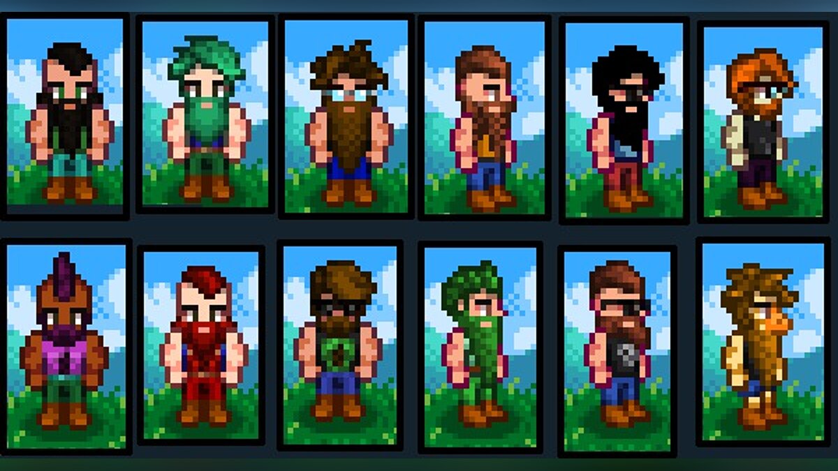 Stardew Valley — Pack of beards and hair