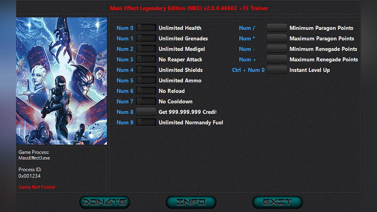 Mass Effect Legendary Edition — Trainer (+15) [2.0.0.48602 #2] (Mass Effect 3)