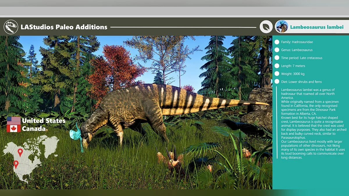 Jurassic World Evolution — Ламбеозавр - новый вид