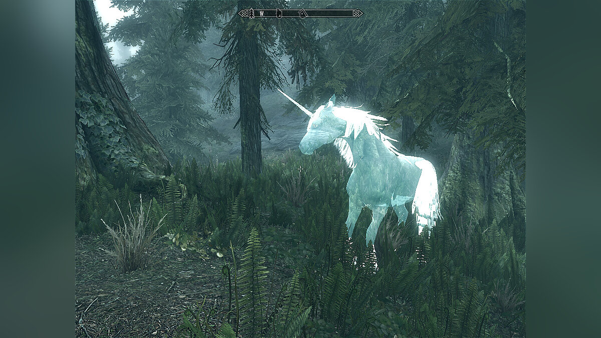 The Elder Scrolls 5: Skyrim Legendary Edition — Blue transparent unicorn retexture