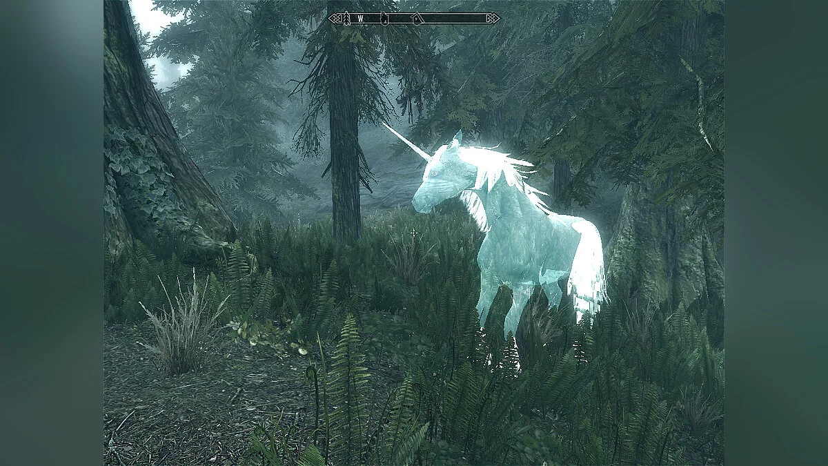 The Elder Scrolls 5: Skyrim Legendary Edition — Retextura de unicornio azul transparente