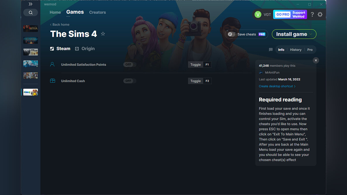 The Sims 4 — Trainer (+2) from 03/16/2022 [WeMod]