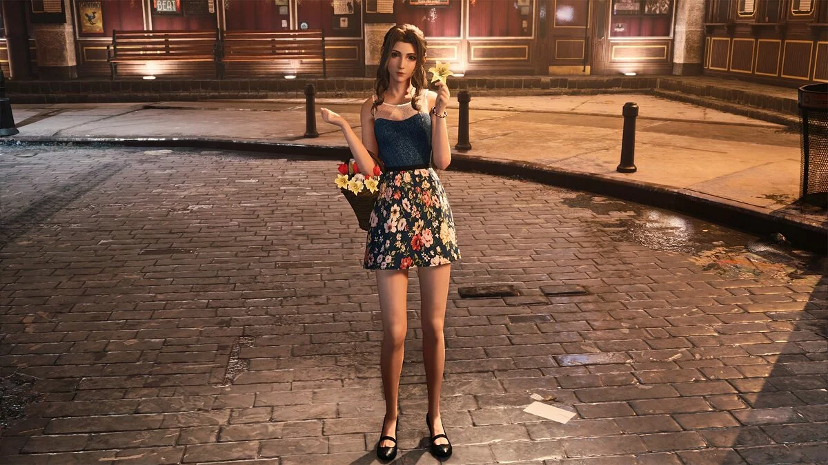 Final Fantasy VII Remake — Vestido sencillo para Iris.