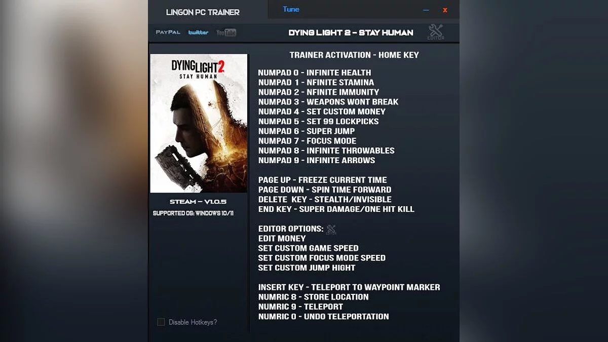 Dying Light 2 Stay Human — Trainer (+14/+16/+18) [1.0.3 - 1.2.0c]