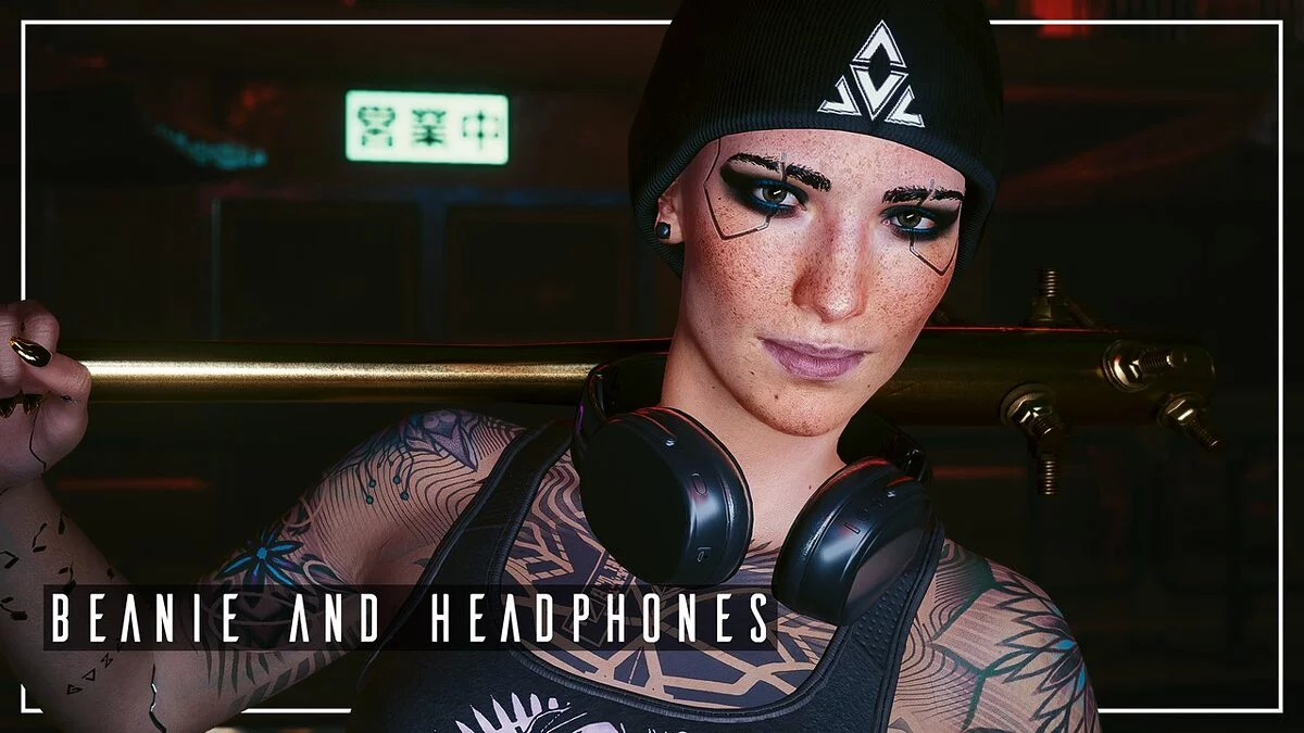 Cyberpunk 2077 — Cap and headphones