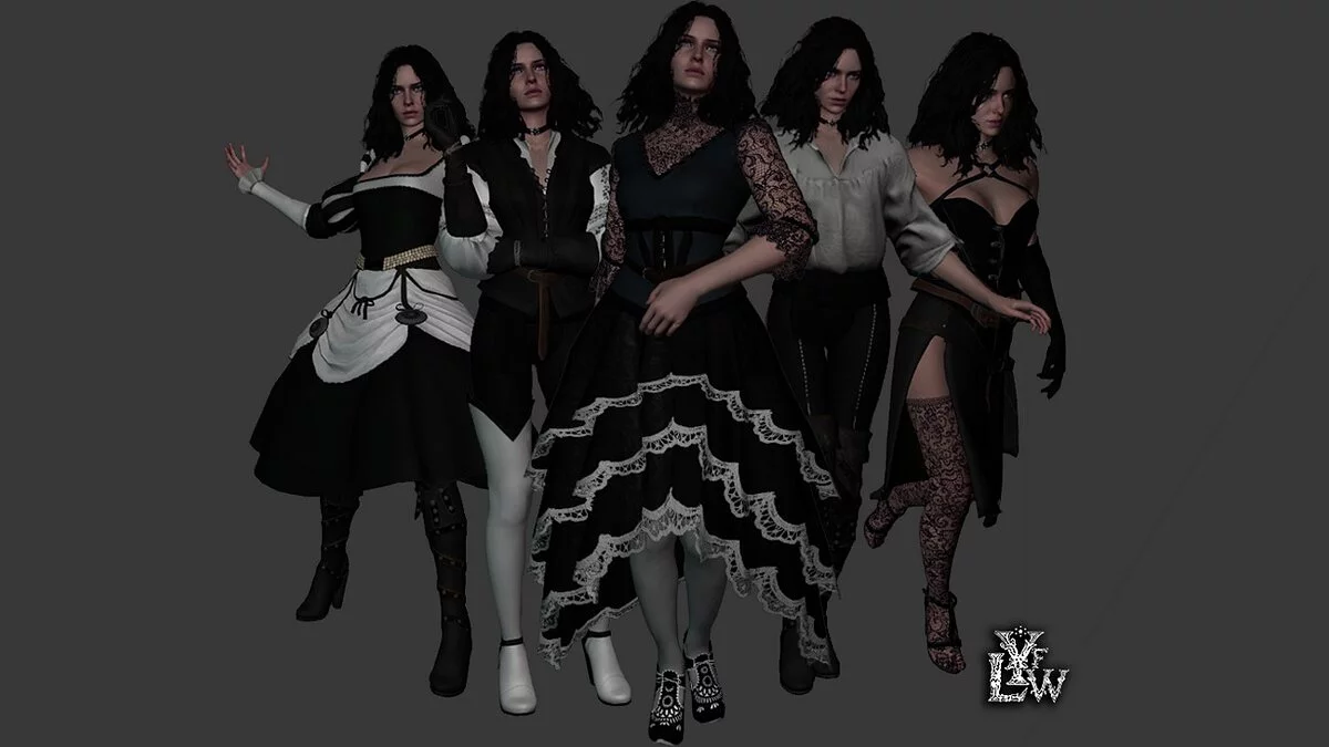 The Witcher 3: Wild Hunt - Complete Edition — Yennefer's wardrobe - redesigned