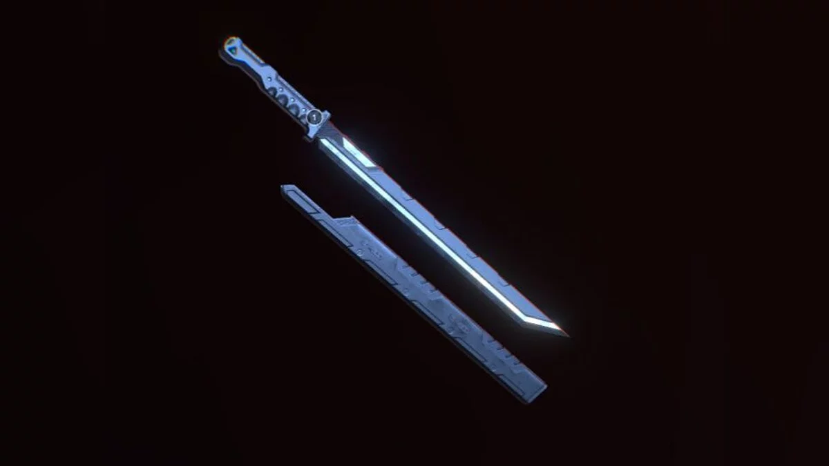 Blade and Sorcery — Cyberpunk sword (sheathed)