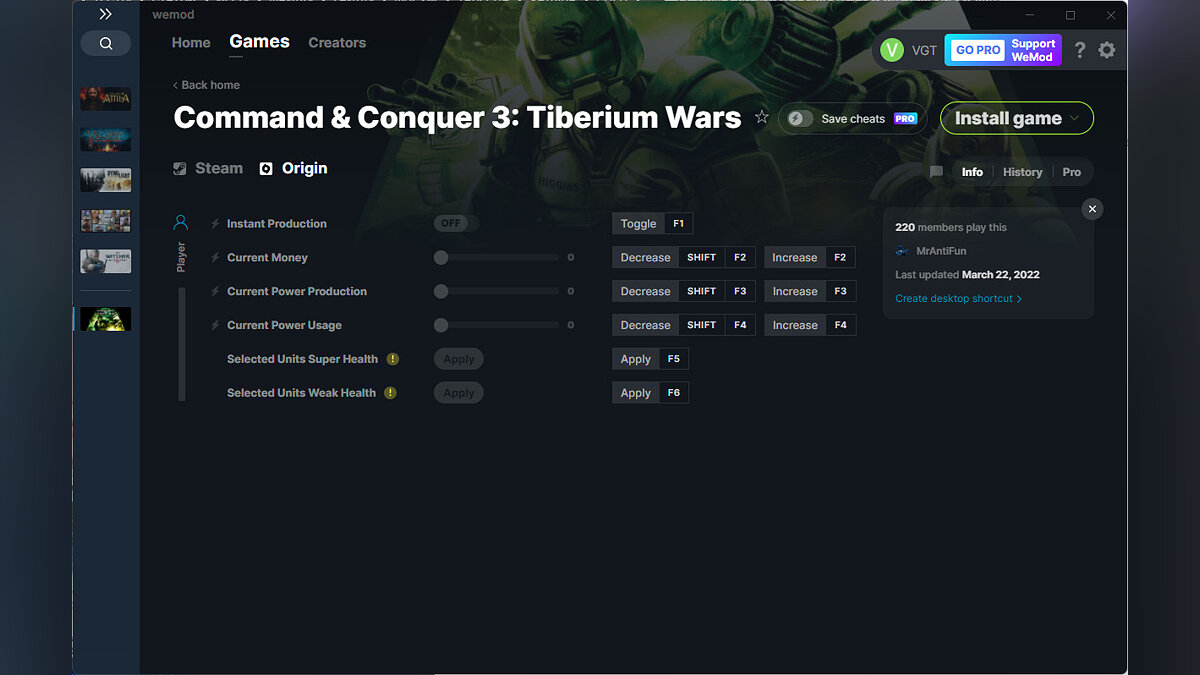 Command &amp; Conquer 3: Tiberium Wars — Trainer (+6) from 03/22/2022 [WeMod]