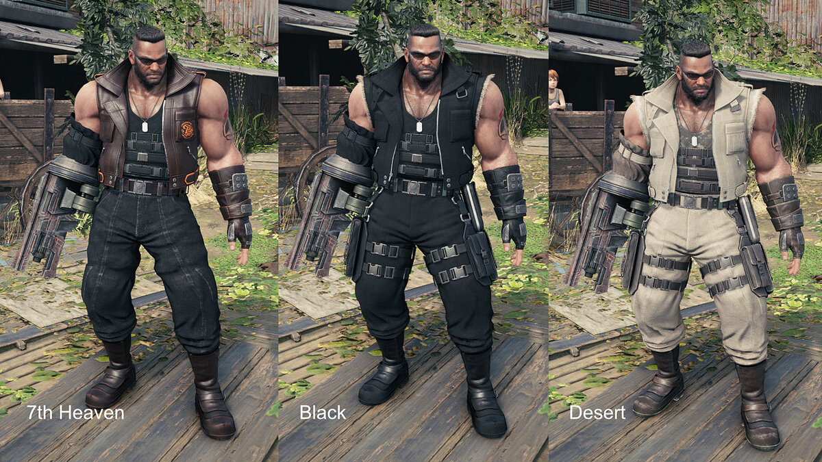 Final Fantasy VII Remake — Various outfits for Barrett