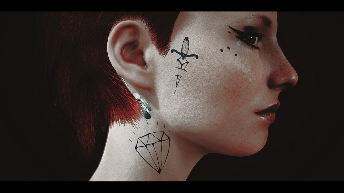 Cyberpunk 2077 — Face Tattoo Replacement