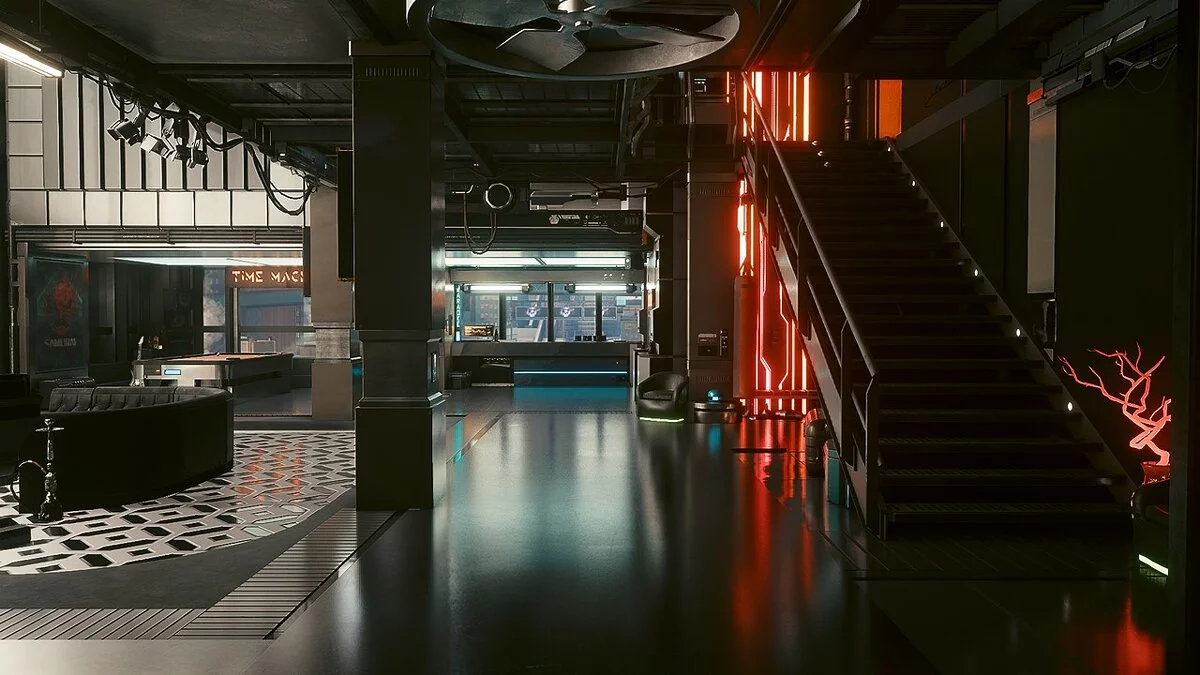 Cyberpunk 2077 — Apartamento en estilo cyber noir