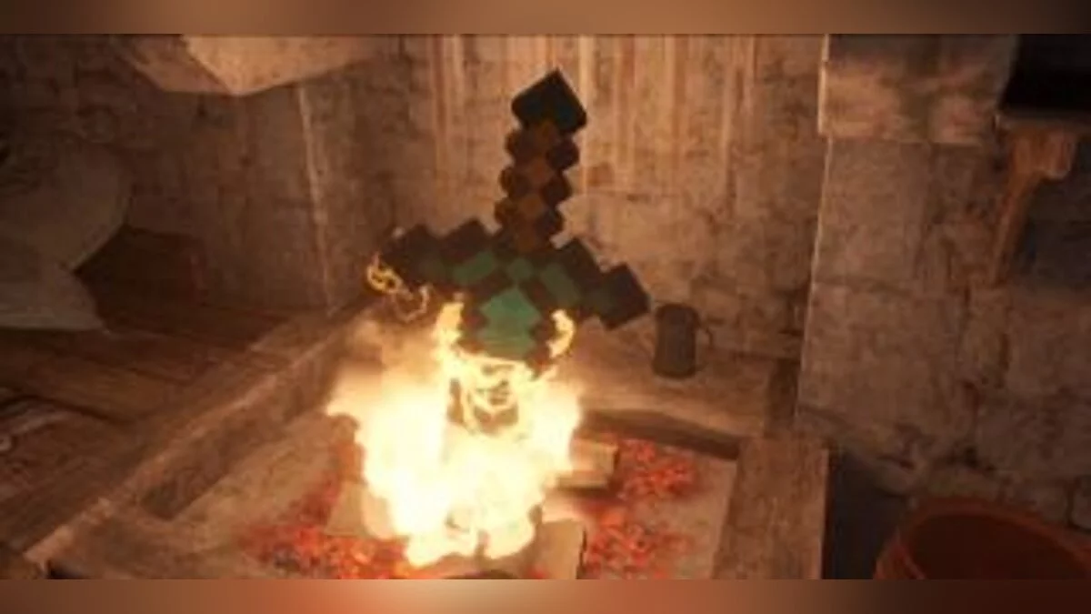 Blade and Sorcery — Алмазный меч из игры «Майнкрафт»