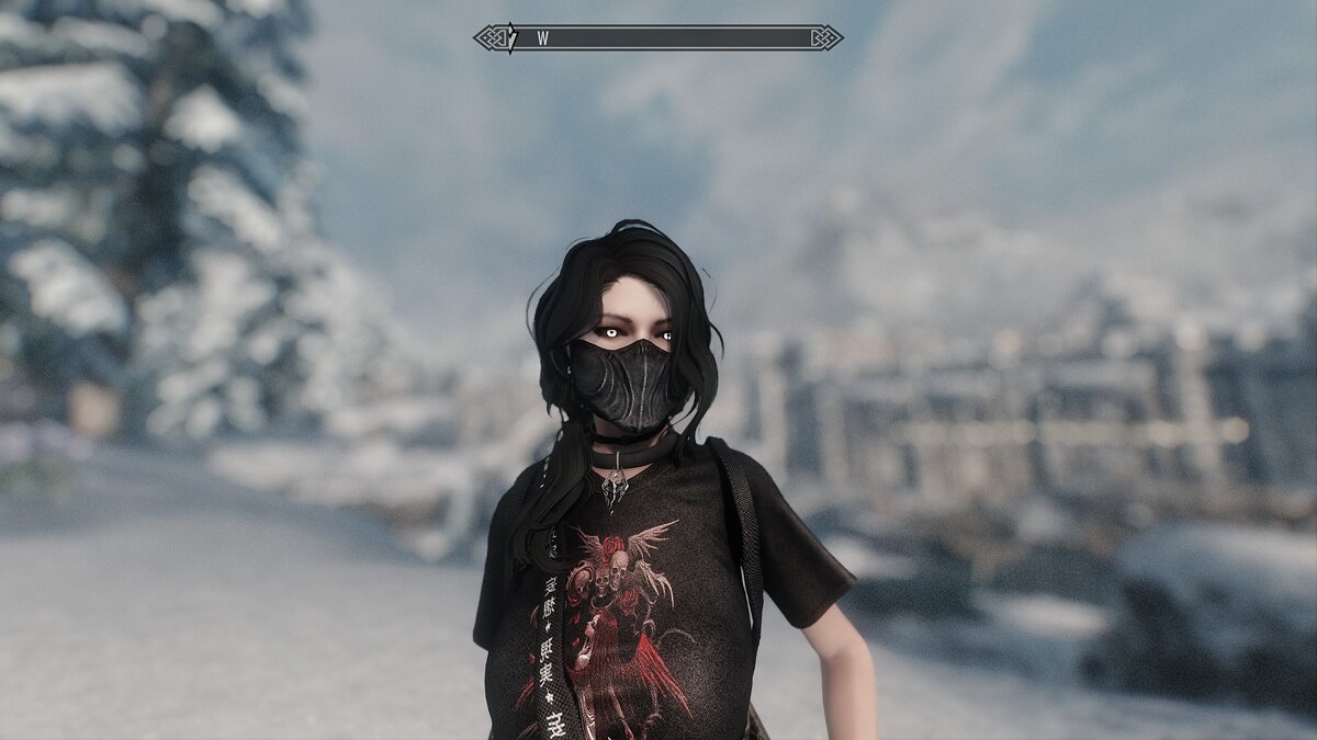 Elder Scrolls 5: Skyrim Special Edition — Nightingale mask without black eyes and hood