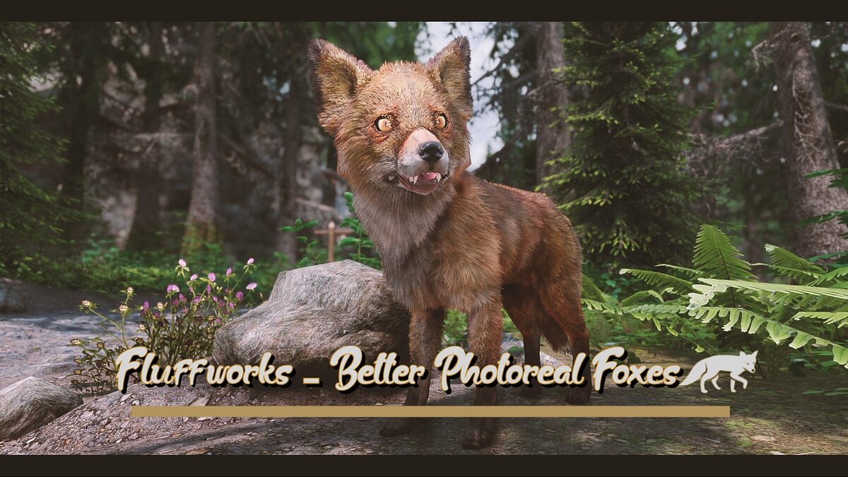 Elder Scrolls 5: Skyrim Special Edition — Photorealistic foxes