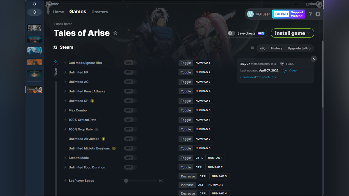 Tales of Arise — Trainer (+29) from 04/07/2022 [WeMod]