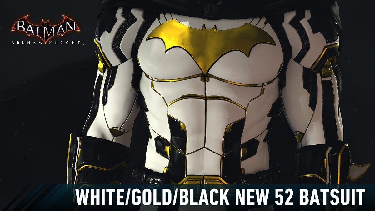 Batman: Arkham Knight — Black, white and gold batsuit