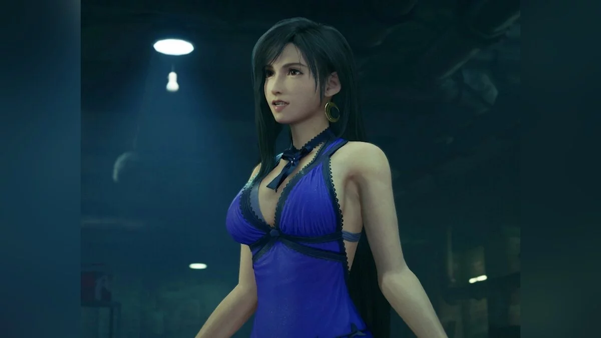 Final Fantasy VII Remake — Vestido morado sobre todos los outfits - Tifa