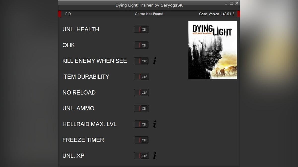 Dying Light — Trainer (+9) [1.48.0 H2]