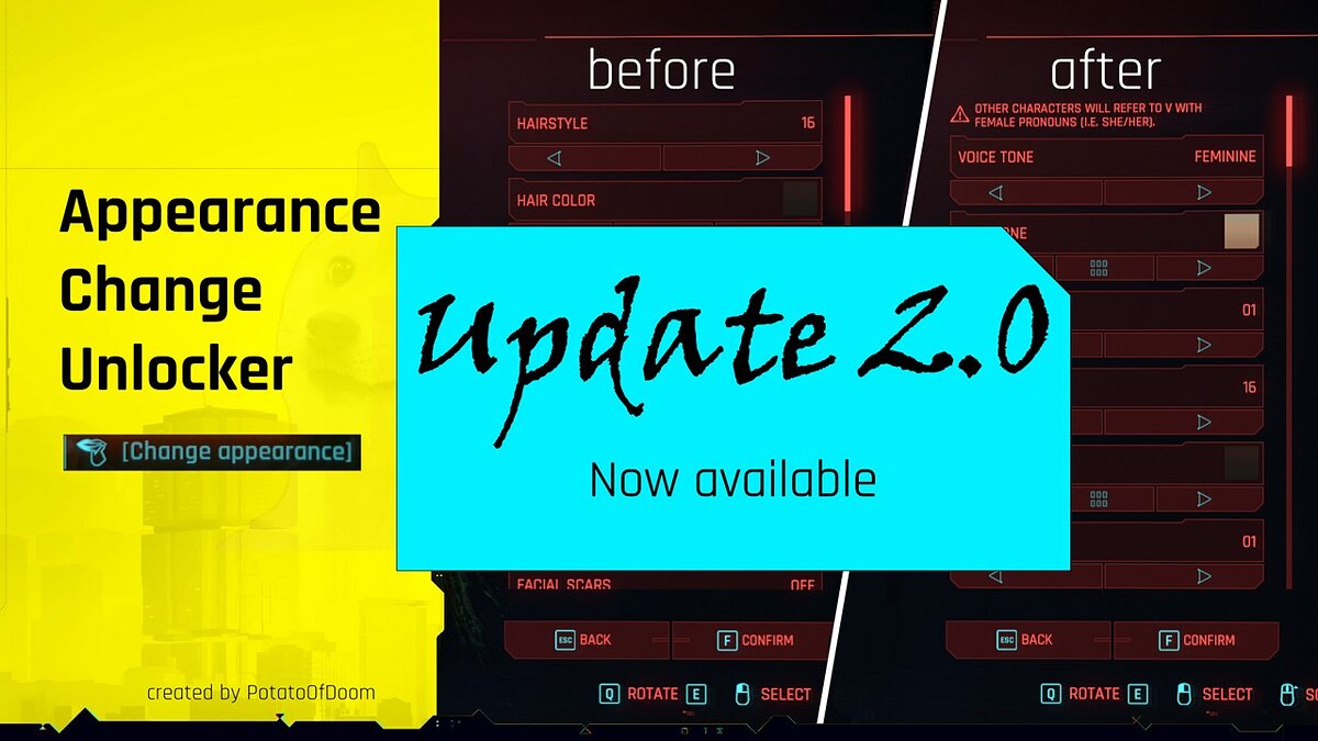 Cyberpunk 2077 — Appearance Change Unlocker - change appearance