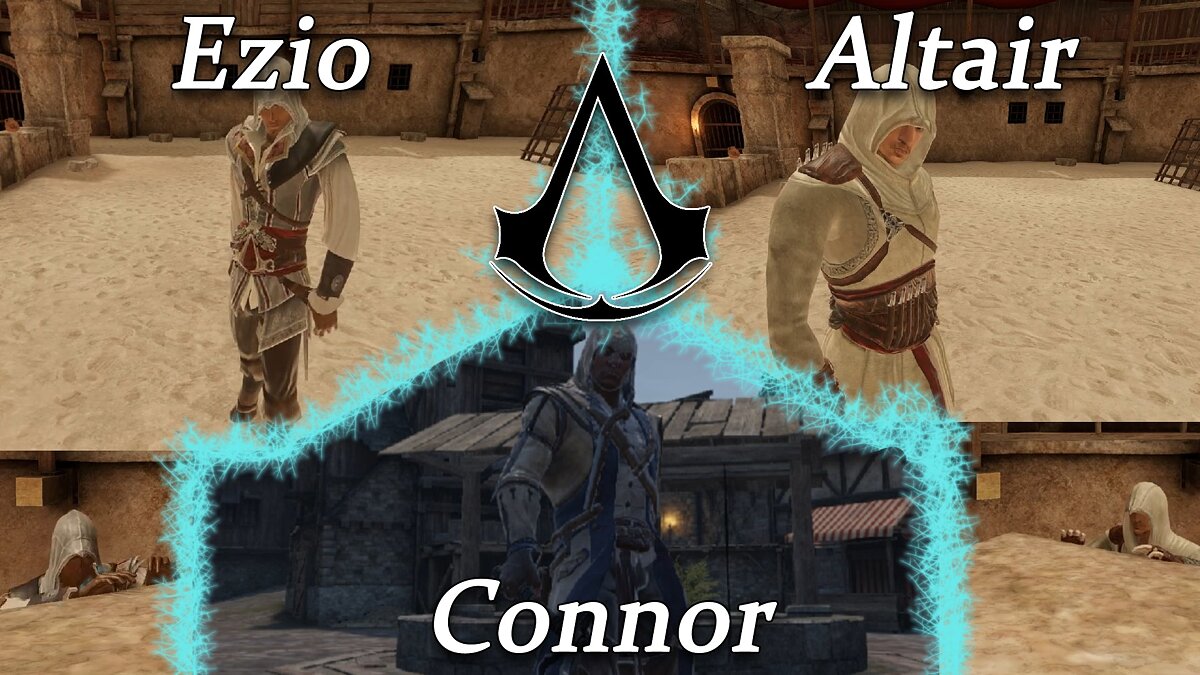 Blade and Sorcery — Altair, Ezio and Connor costumes