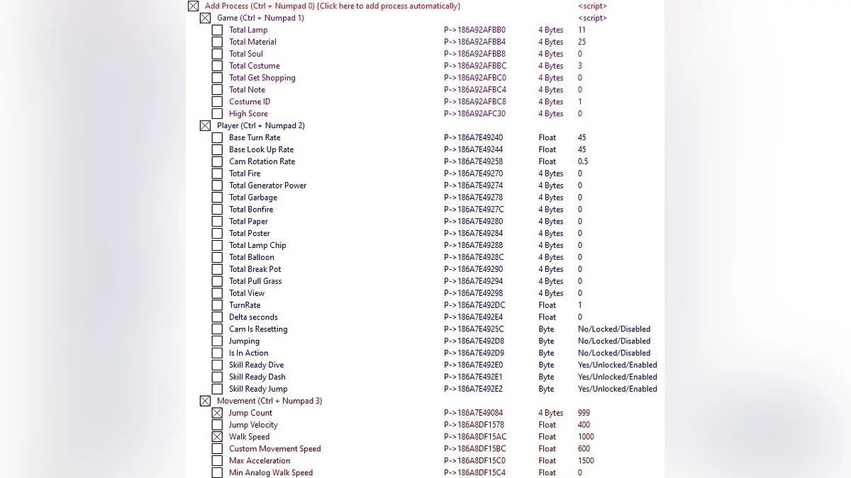 Tabla para Cheat Engine [Compilación 8588553]