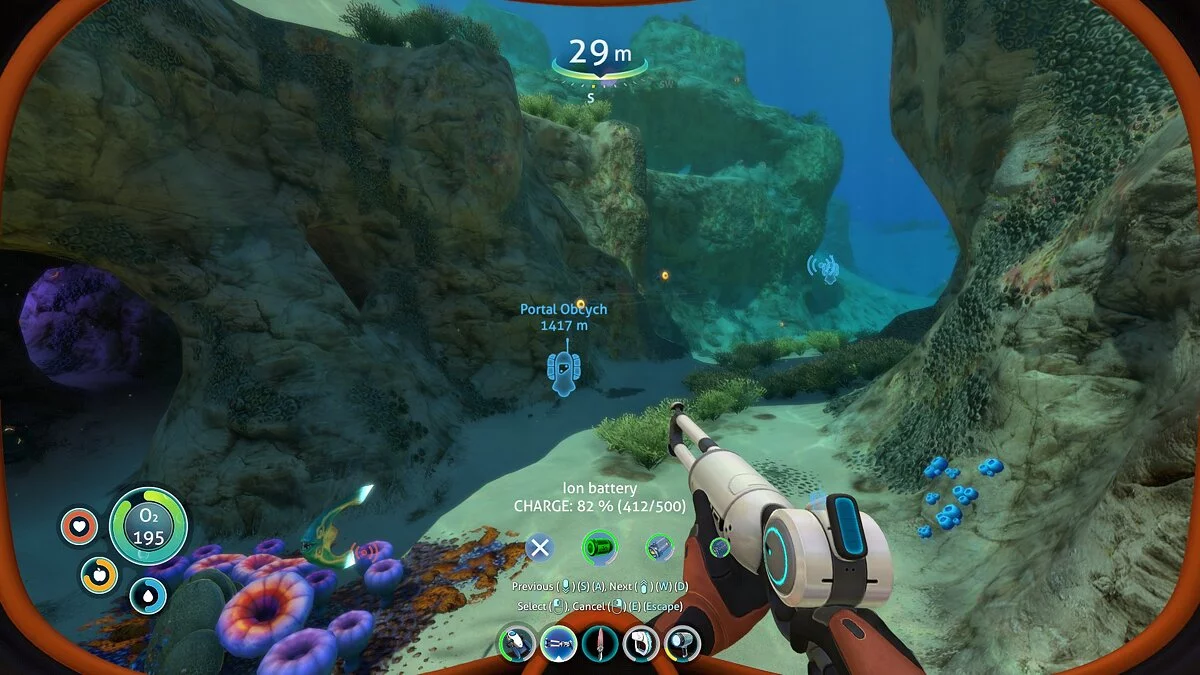 Subnautica — Battery charge indicator