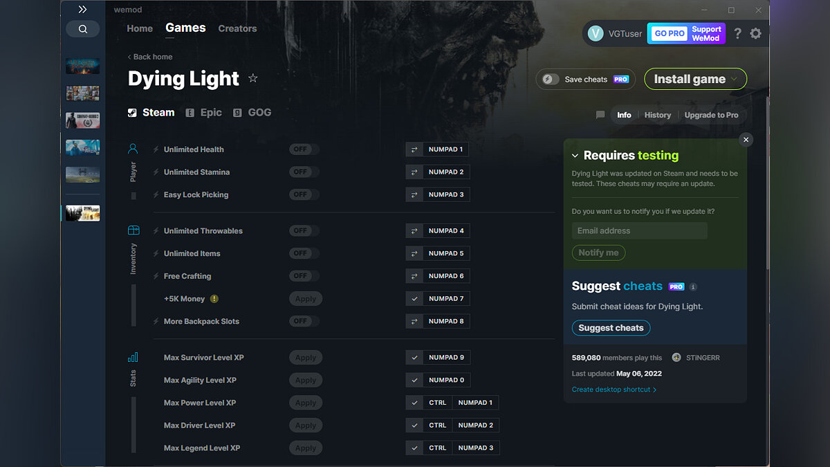 Dying Light — Trainer (+32) from 05/06/2022 [WeMod]