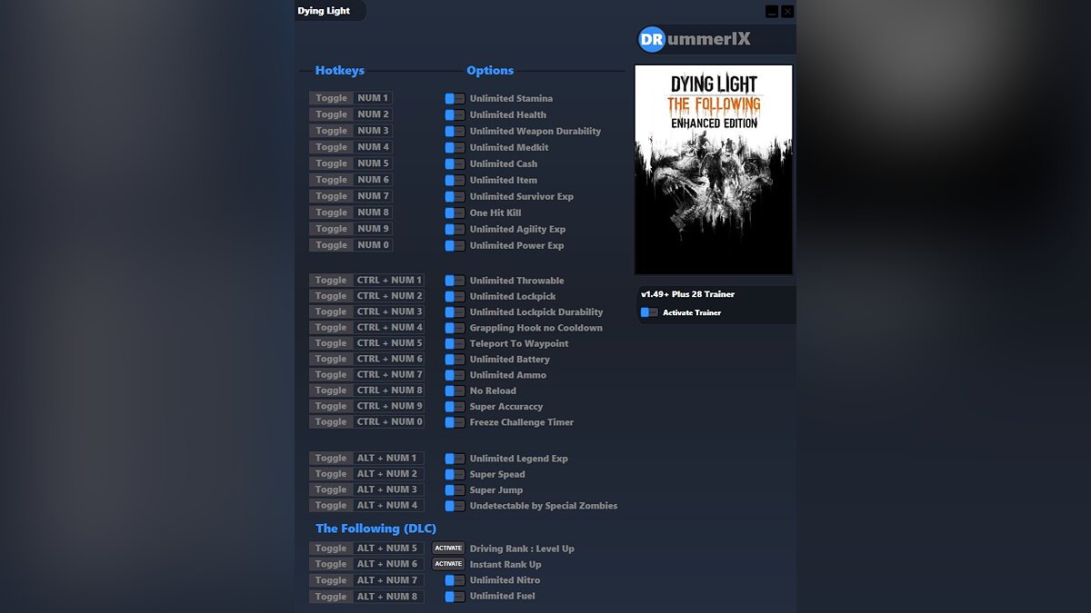 Dying Light: The Following — Trainer (+28) [v1.49+]