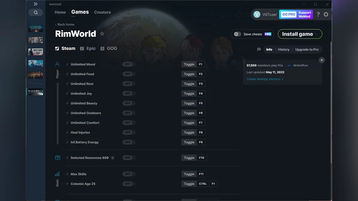 RimWorld — Trainer (+14) from 05/11/2022 [WeMod]