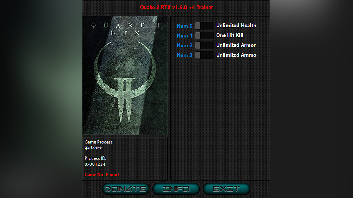 Quake 2 RTX — Trainer (+4) [1.6.0]