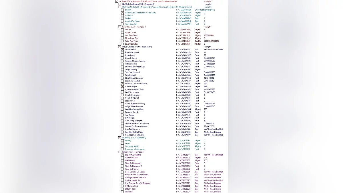 Source of Madness — Table for Cheat Engine [1.0.1]