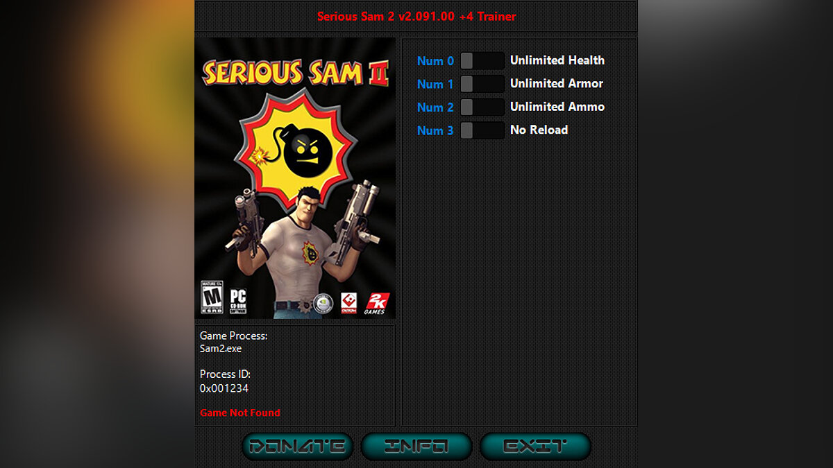 Serious Sam 2 — Trainer (+4) [2.091.00]