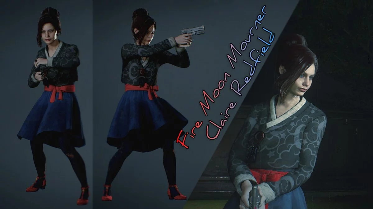 Resident Evil 2 — Claire vestida como Yun-Jin