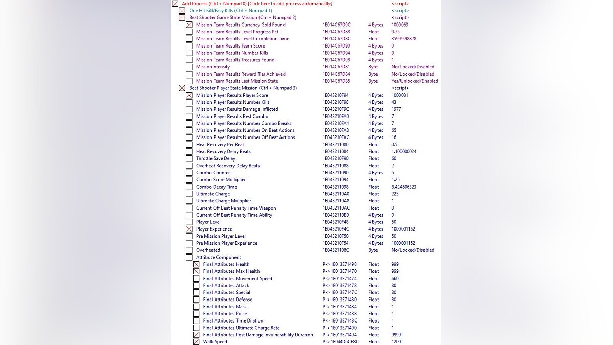 Soundfall — Table for Cheat Engine [UPD: 05/13/2022]