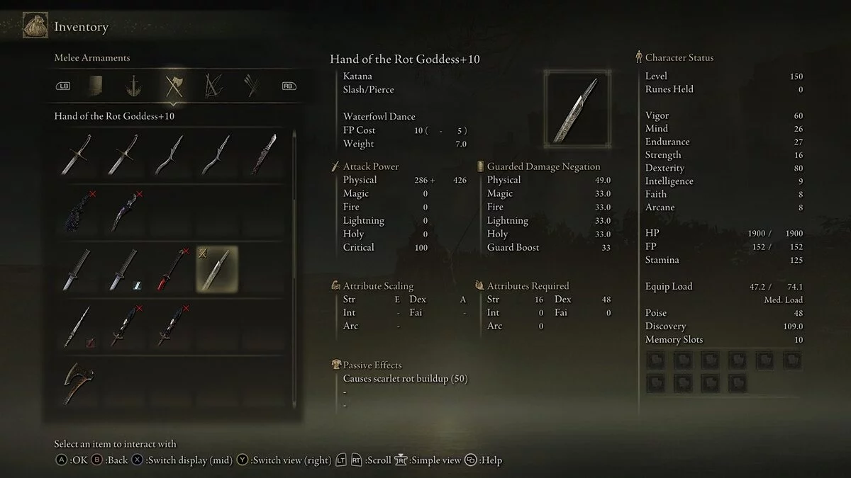 Elden Ring — Меч «Рука Малении»