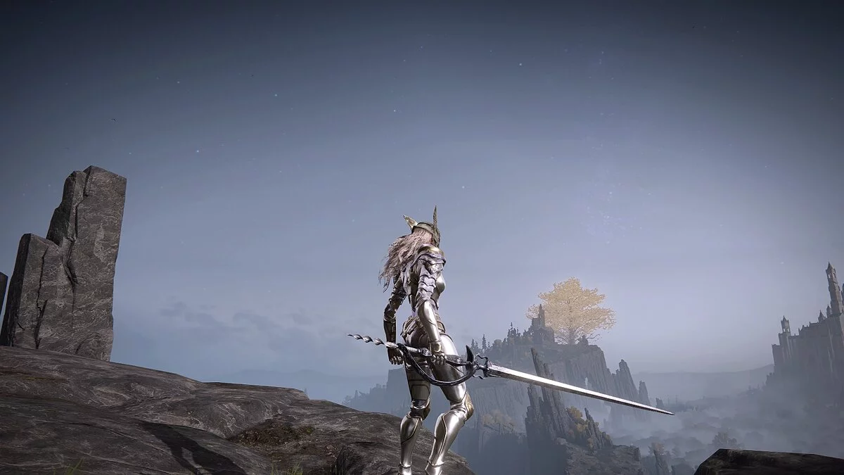 Elden Ring — Крылатый шлем с перекрашенными волосами