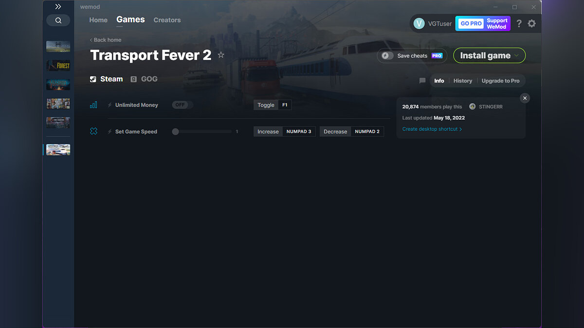 Transport Fever 2 — Trainer (+2) from 05/18/2022 [WeMod]