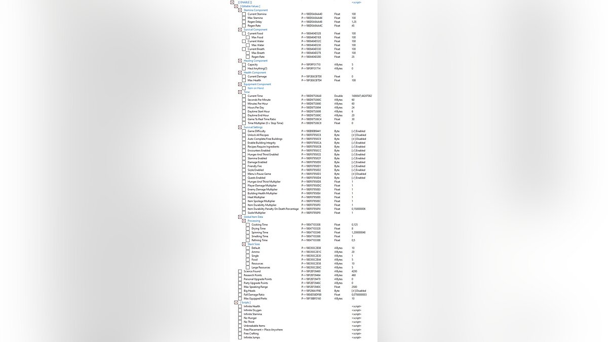 Grounded — Table for Cheat Engine [UPD: 05/16/2022]