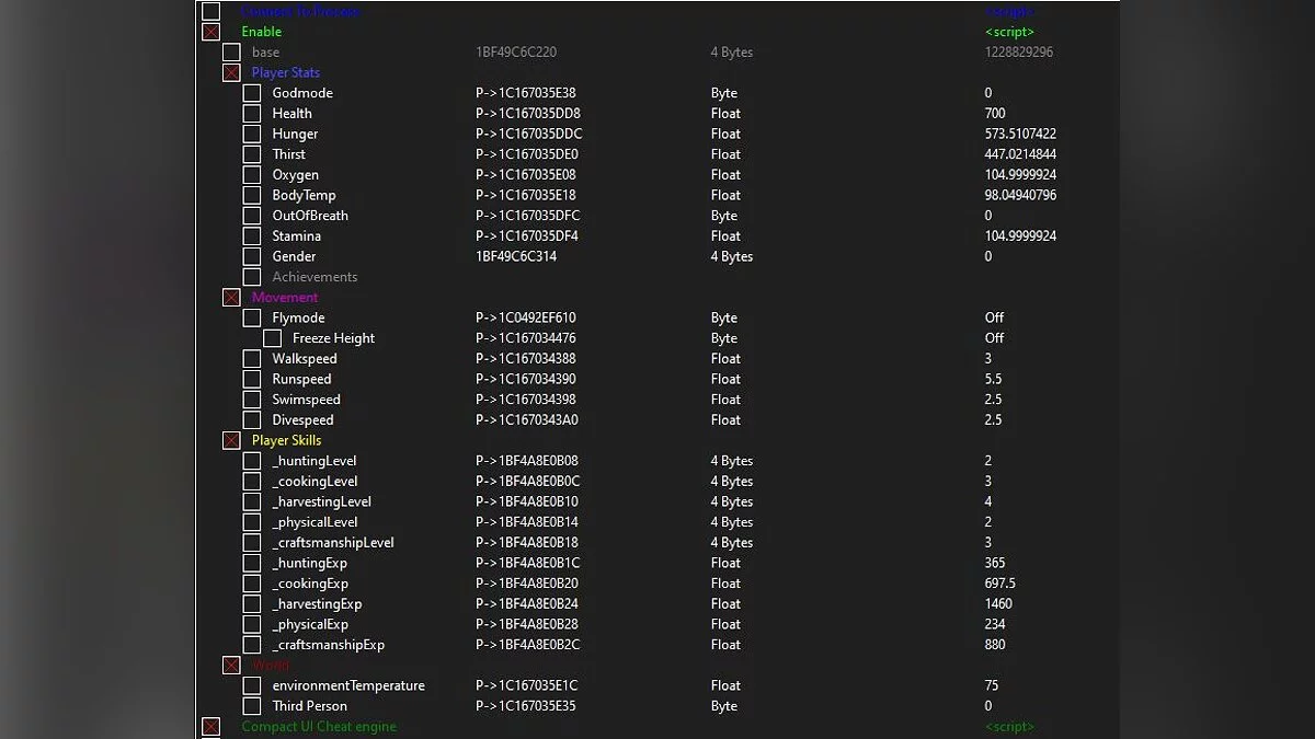 Stranded Deep — Table for Cheat Engine [UPD: 05/22/2022]